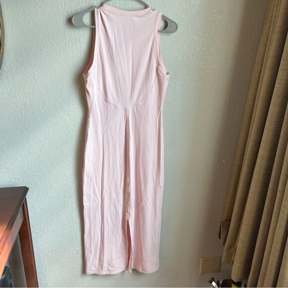 Lululemon All Aligned Ribbed Midi Dress Light Pink - Picture 7 of 9
